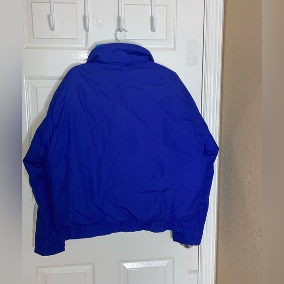 Vintage LL Bean Down Full Zip Jacket Nylon Windbreaker Coat Blue L Men USA Made  - Picture 9 of 11